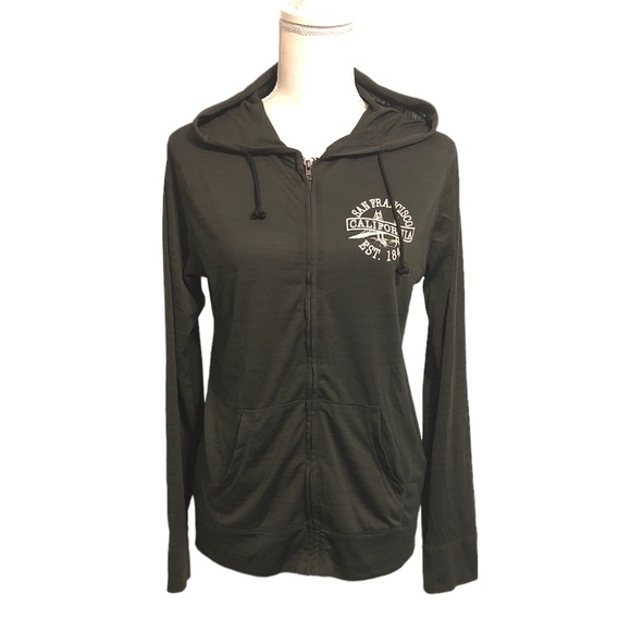 TEE MAX Sweatshirt Women's Size Small Gray San Francisco Full Zip Hoodie - Picture 1 of 8